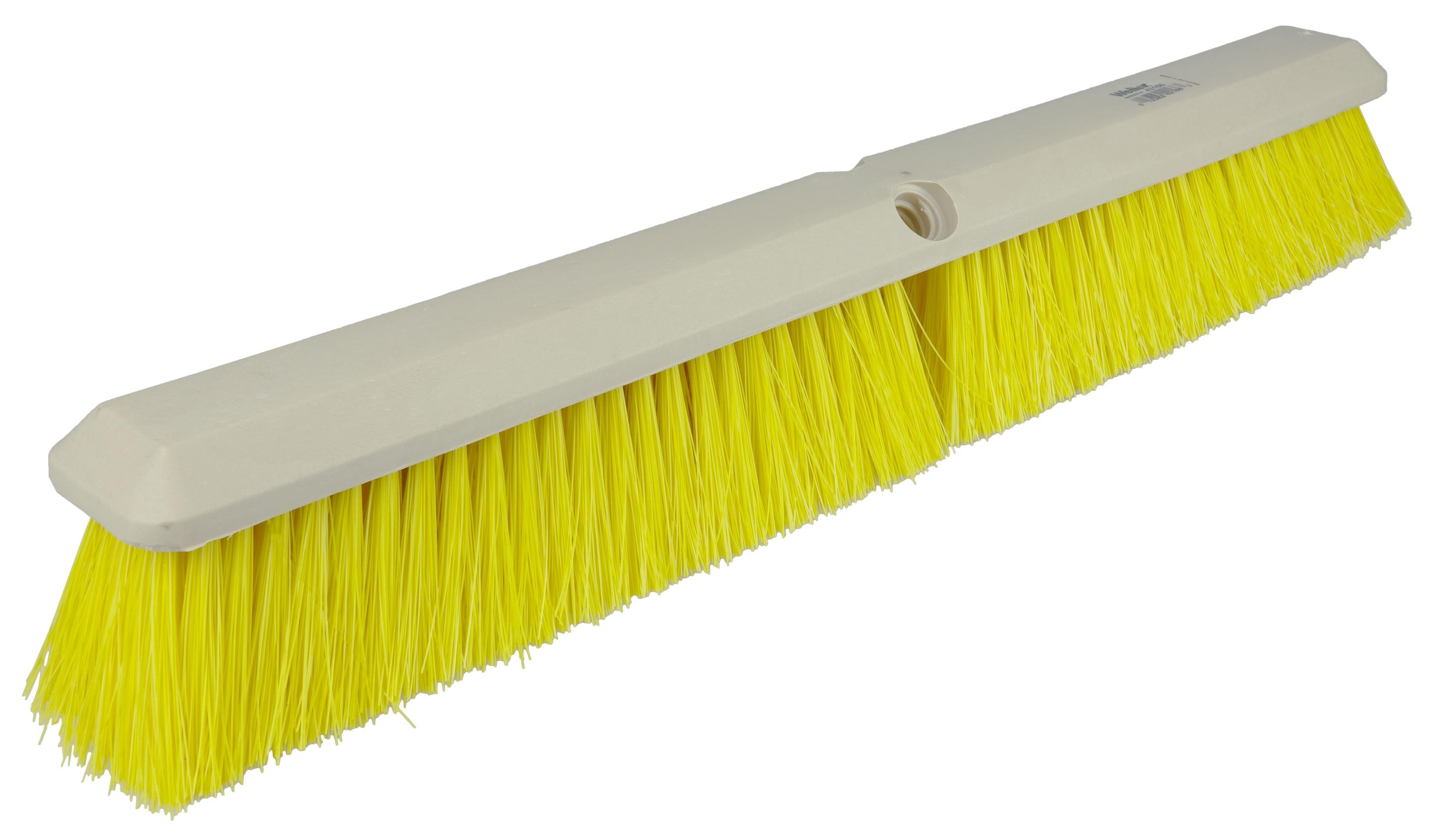 BROOM PSH 18IN 3IN MED POLYP YEL
