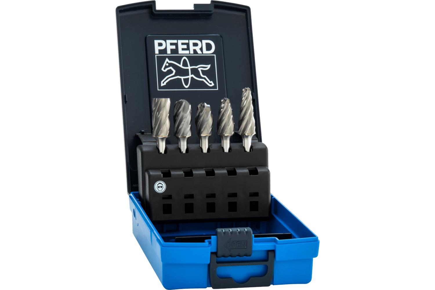 PFERD 21726550 High Performance Burr Set, Aluminum Cut, 5 Pieces