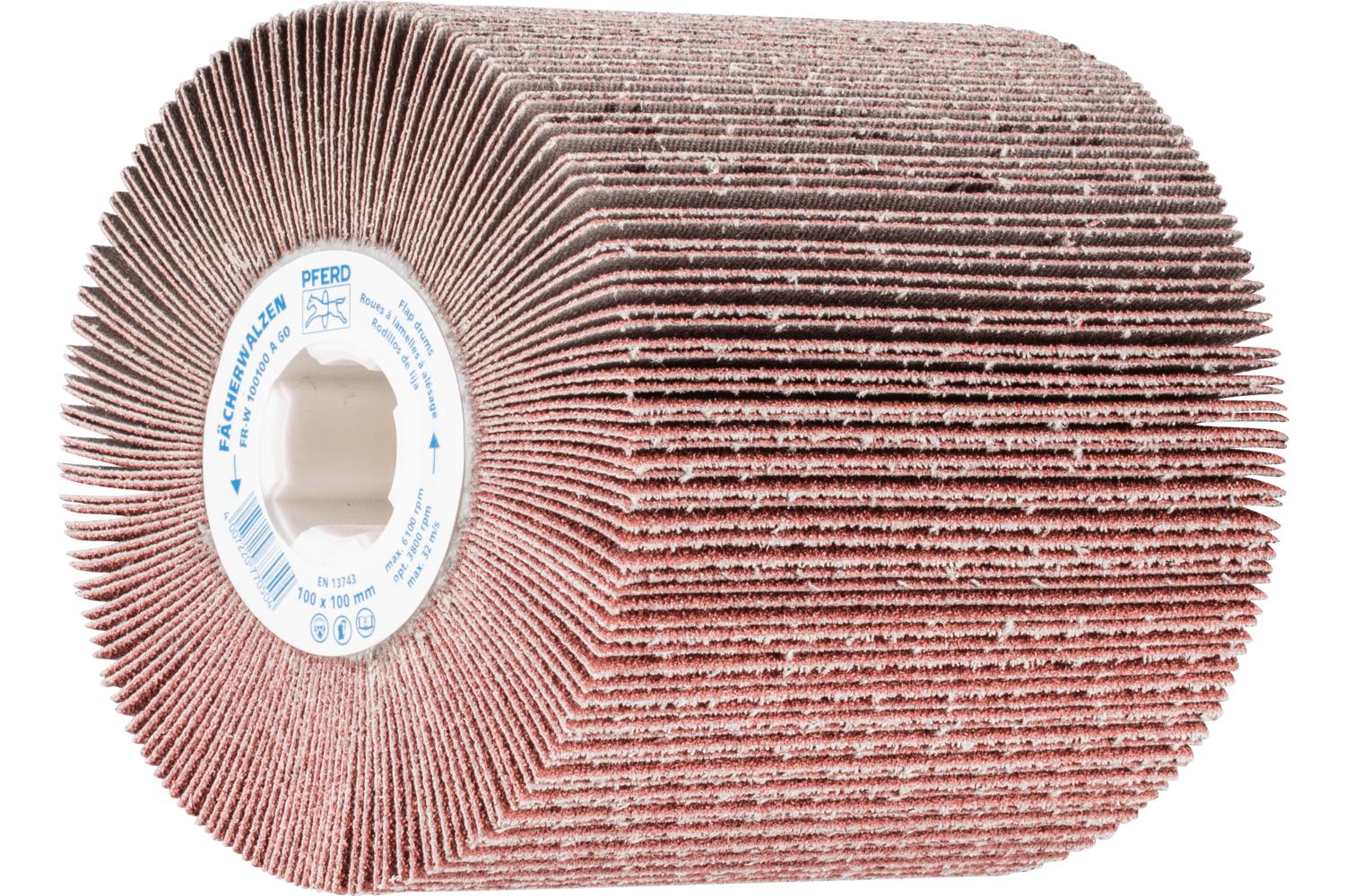 4 X 4IN FLAP DRUM CTD 3/4IN AH 60 GRIT