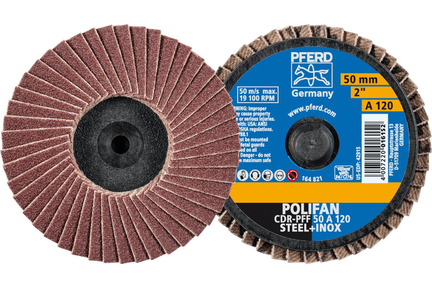 2 POLIFAN MINI FLAP DISC FLAT A/O 120 GR