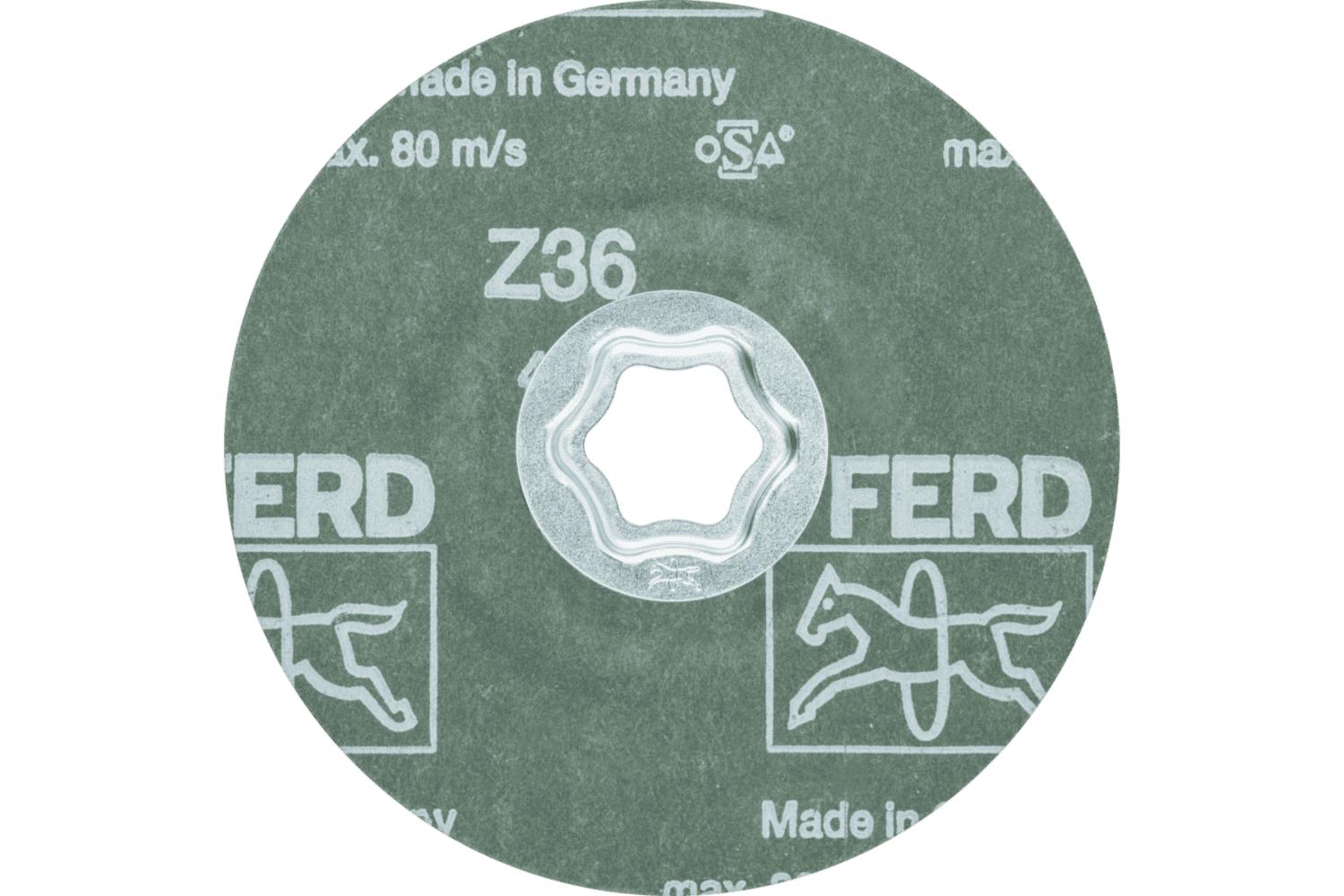 4-1/2 DIA ZIRC ALUM Z 36 GRIT
