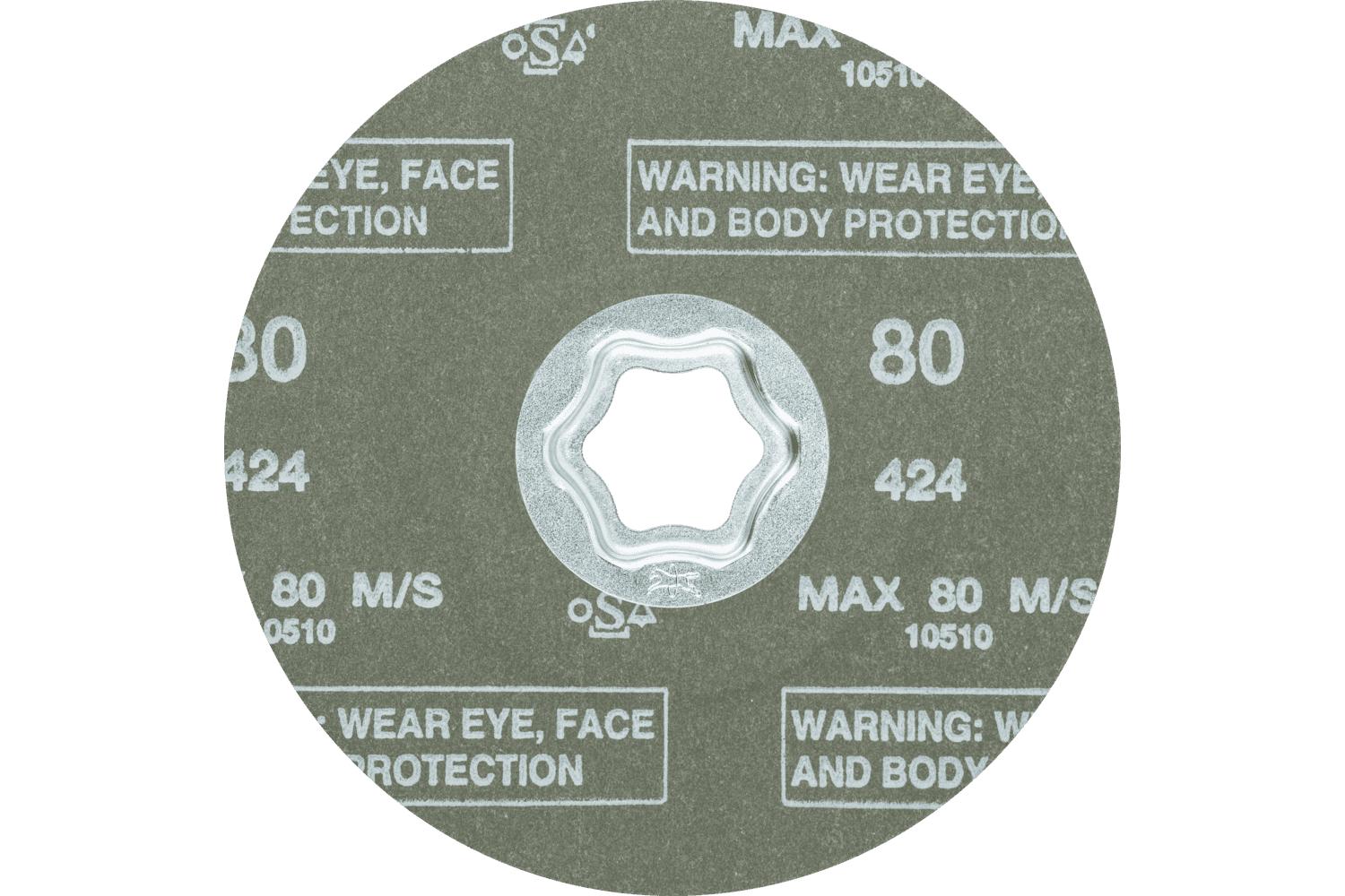 4-1/2 DIA ZIRC ALUM Z 80 GRIT