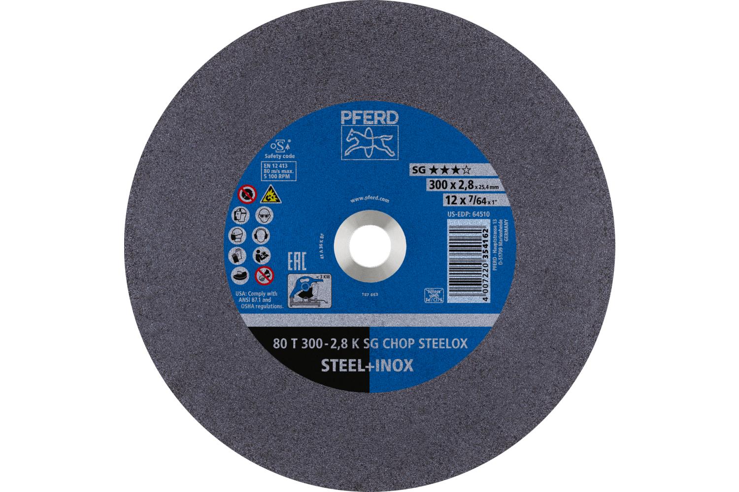 12 X 3/32 X 1 CHOP SAW WHL A36 K SG INOX