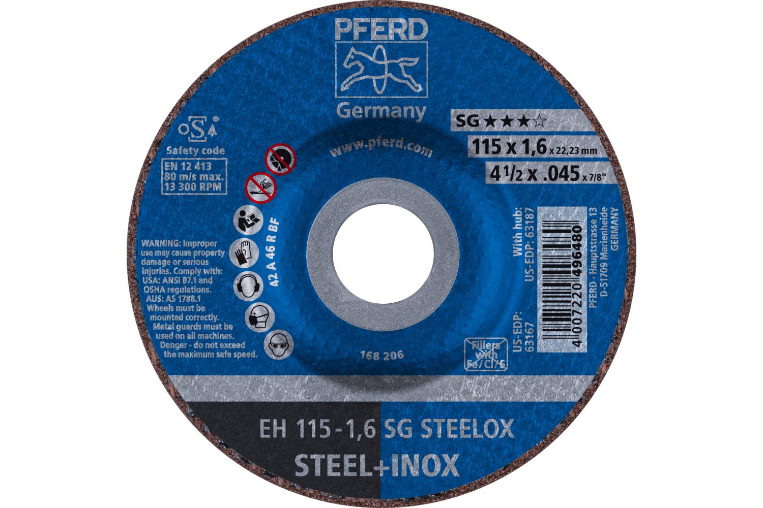 4-1/2 X .045 X 7/8 A46RSG-INOX TY 27