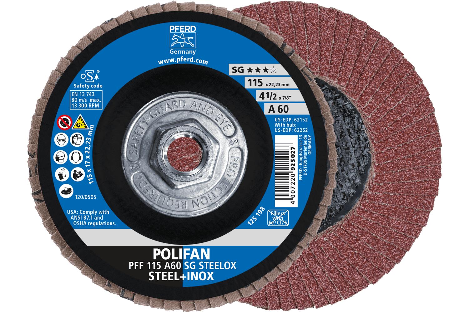 4-1/2 X 5/8-11 60 GRIT TYPE 27 FLAP