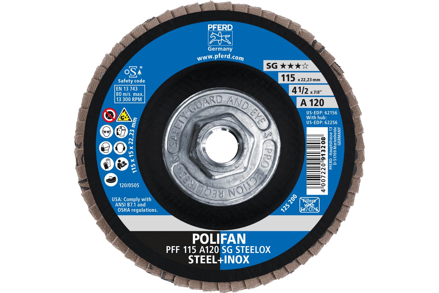 4-1/2 X 5/8-11 120 GR POLIFAN