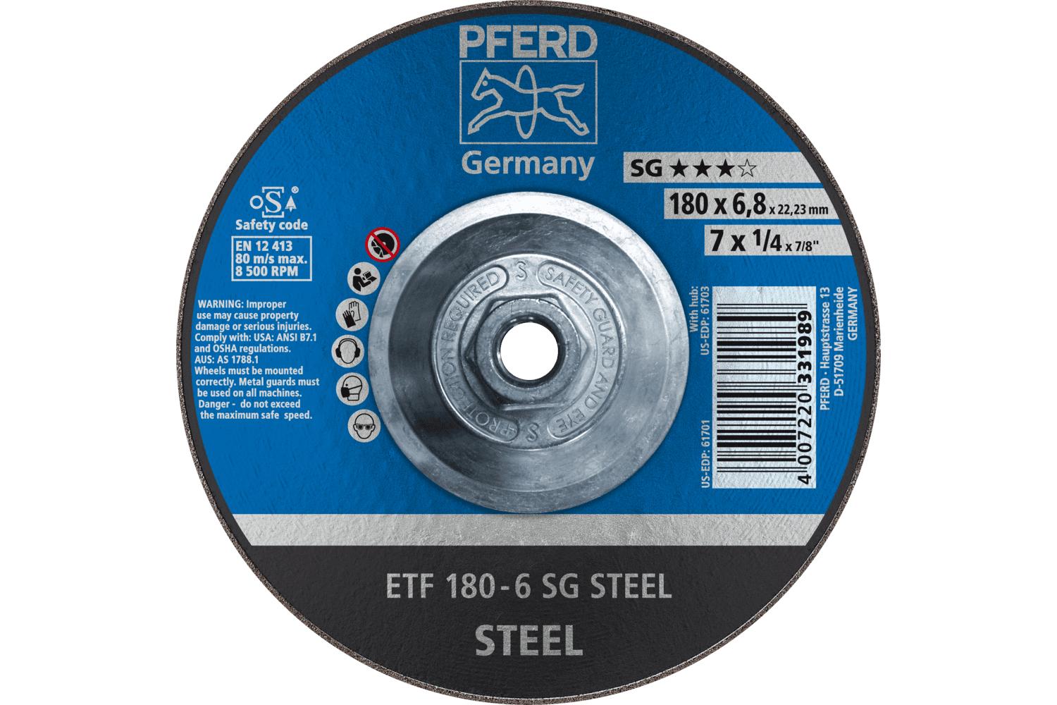 7 X 1/4 X 5/8-11 A24SGT TYPE 28