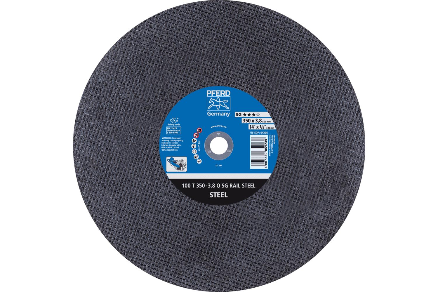 14 X 1/8 X 20MM A24 Q SG RAIL CUT