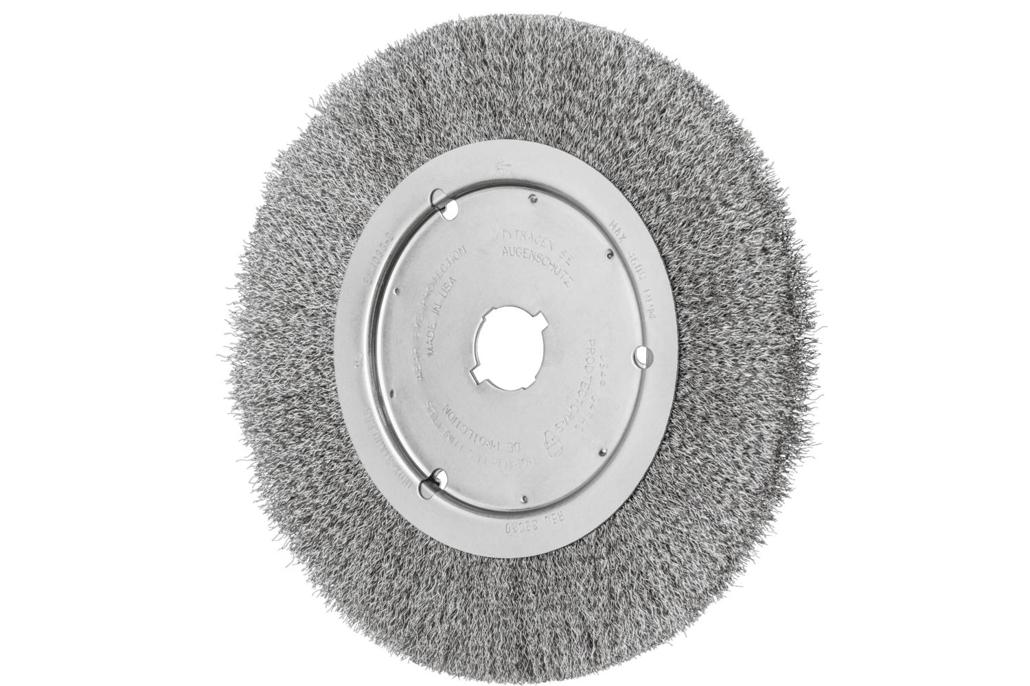 BRUSH WHL 10IN 1IN 0.012IN CRIMPED