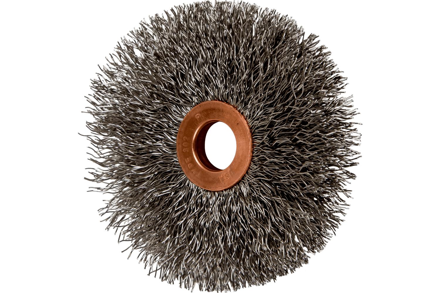 BRUSH WHL 3IN 5/8IN 0.012IN CRIMPED 1IN