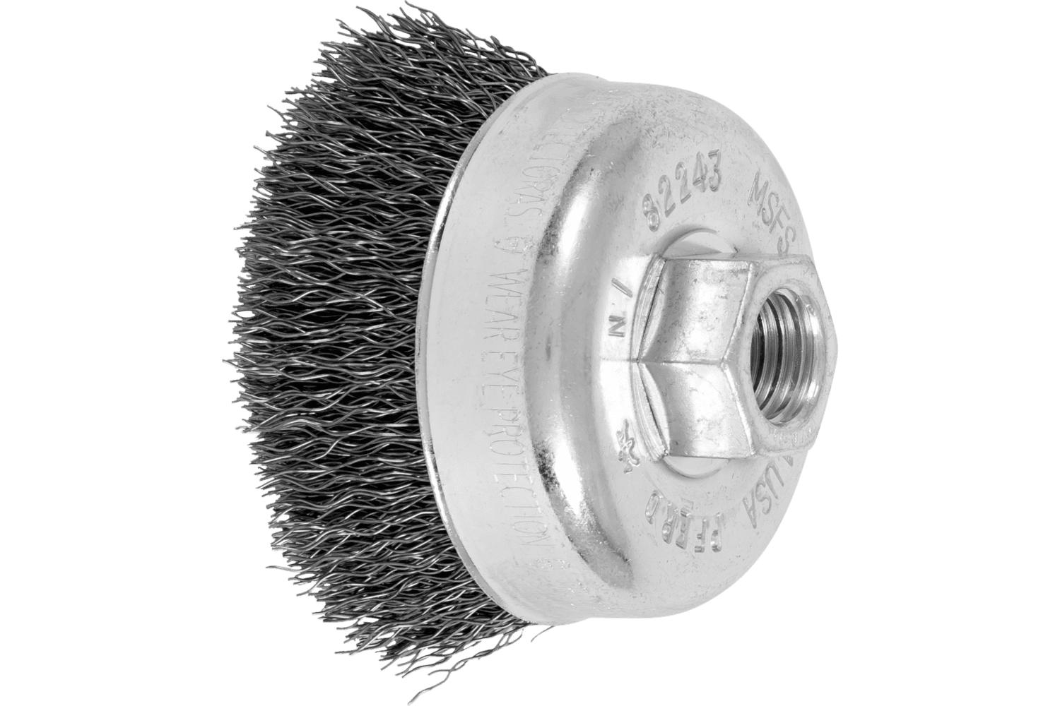 2-3/4IN CRMPD WIRE CUP BRUSH .014 CS 5/8