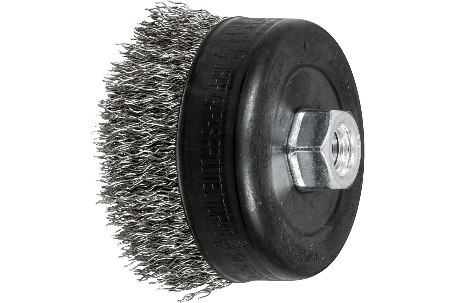 4IN CRMPD WIRE CUP BRUSH .020 SS 5/8-11
