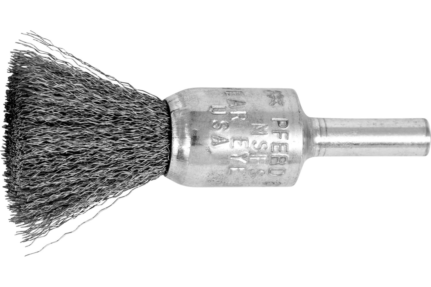 1/2IN CRMPD WIRE END BRUSH .006 CS 1/4IN