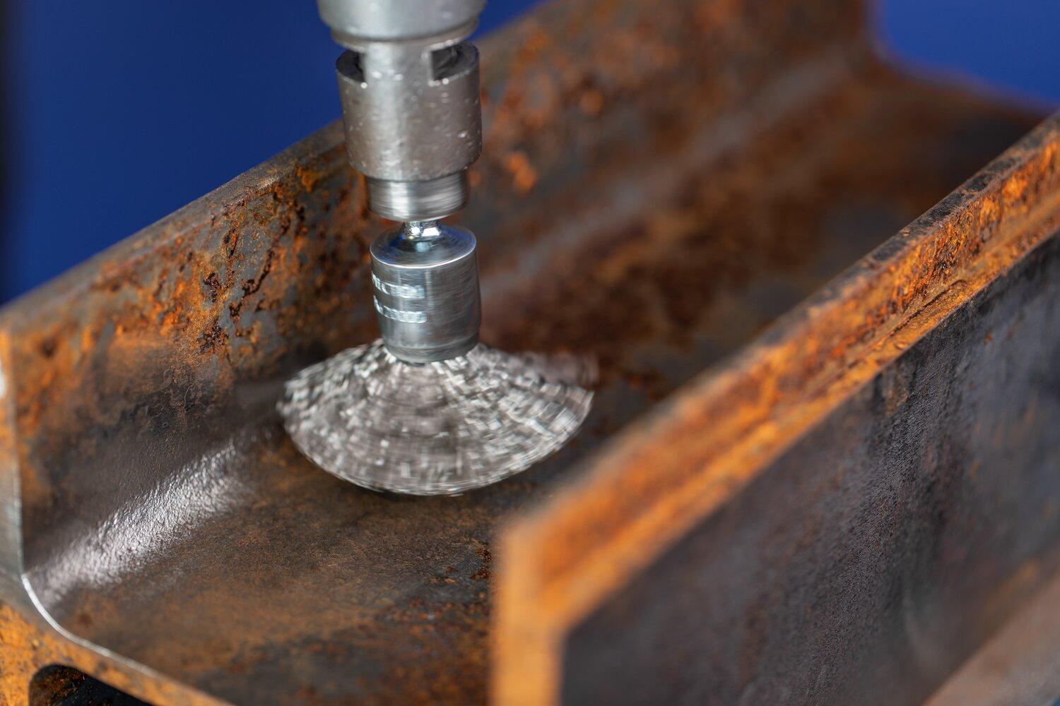 1/2IN CRMPD WIRE END BRUSH .020 CS 1/4IN