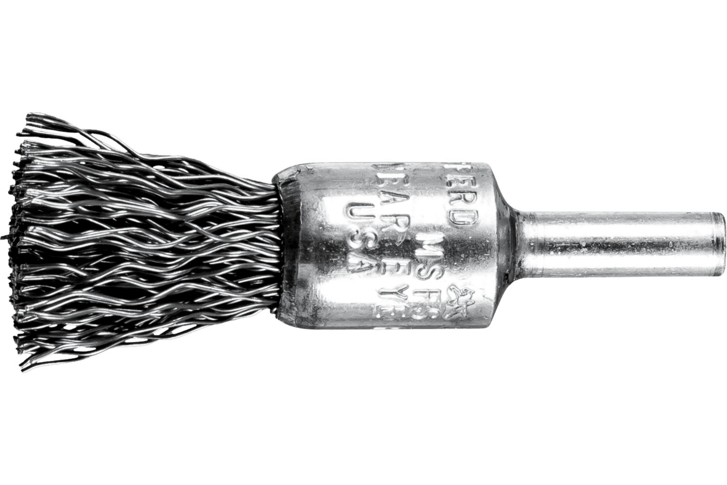 1/2IN CRMPD WIRE END BRUSH .020 CS 1/4IN