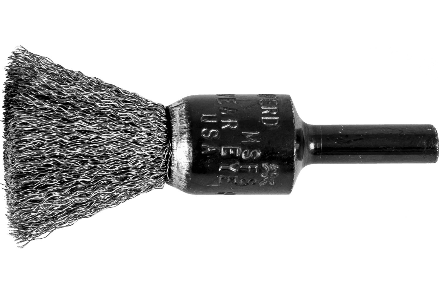 1/2IN CRMPD WIRE END BRUSH .006 SS 1/4IN