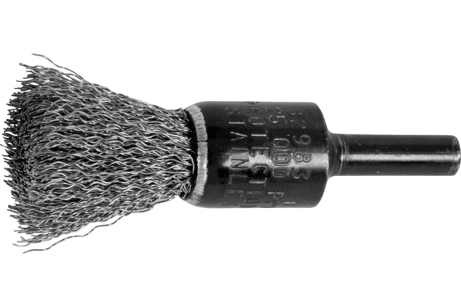 1/2IN CRMPD WIRE END BRUSH .010 SS 1/4IN