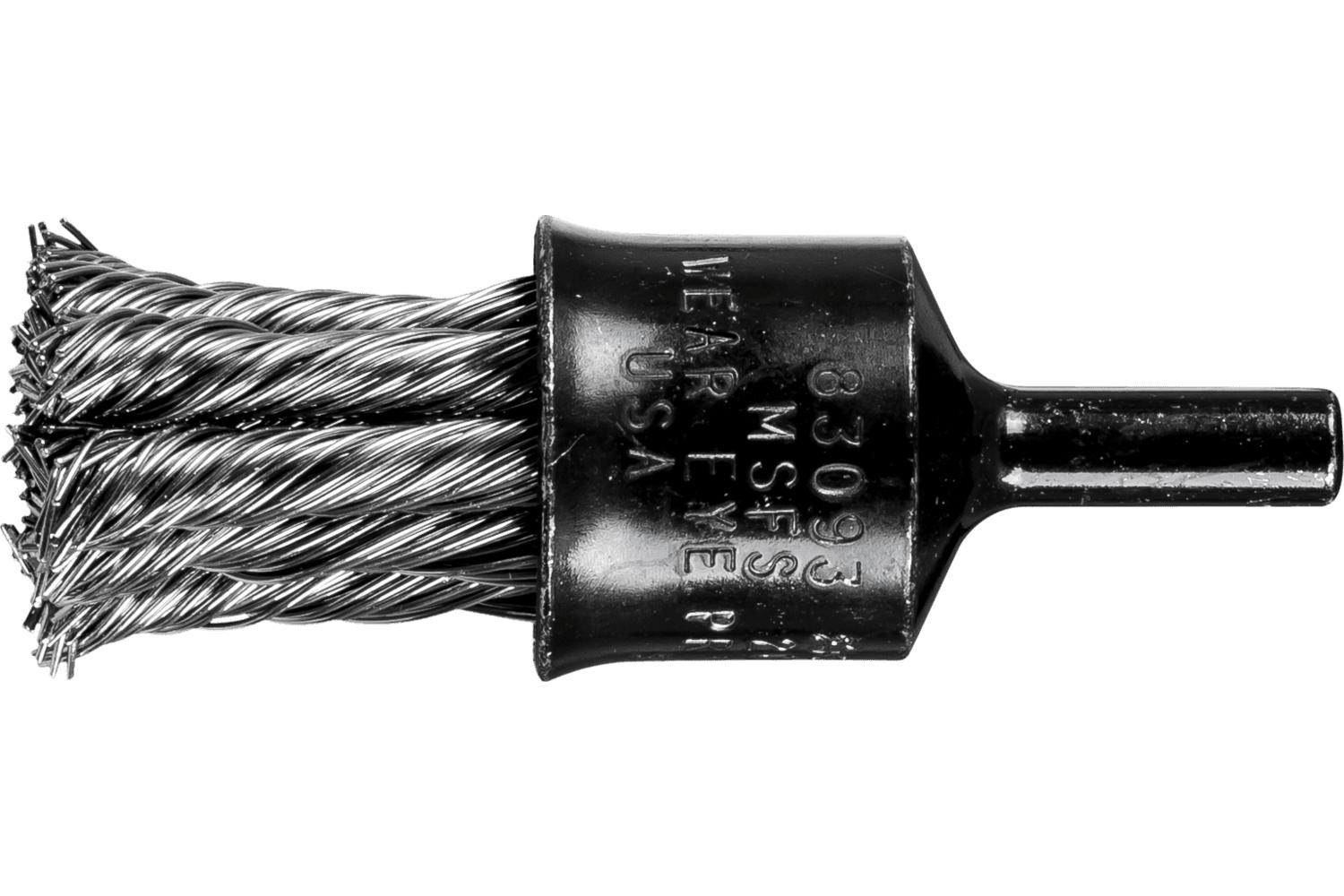 BRUSH END KNT FLRD CUP 3/4 .020SS