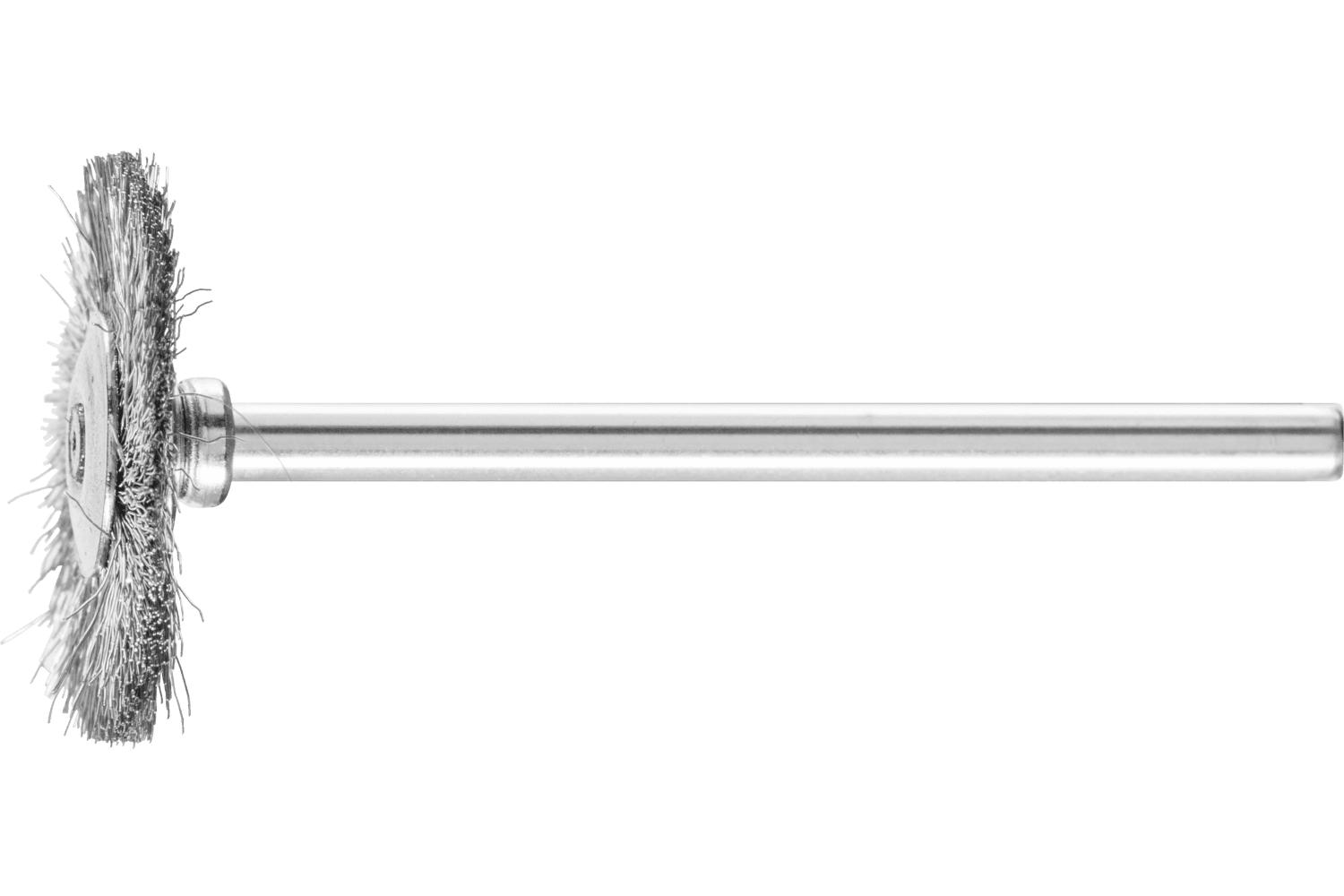 1IN MINI MTD WHL BRUSH .005 CS 1/8IN STE