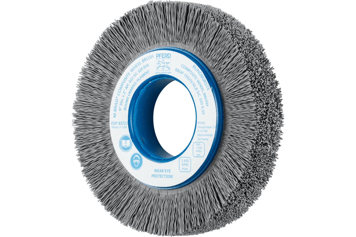 6 X 2 320 GRIT M-BRAD COMP WHL BRUSH