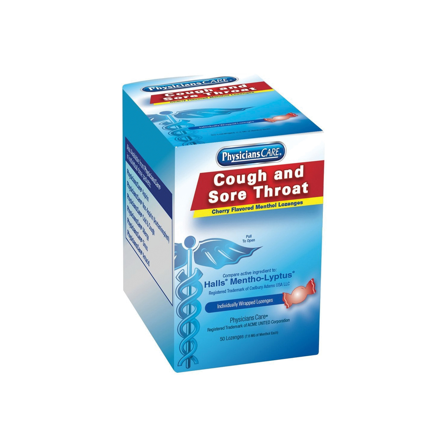 LOZENGES THRT SORE 50 BOX MENTHOL 7.6 MG