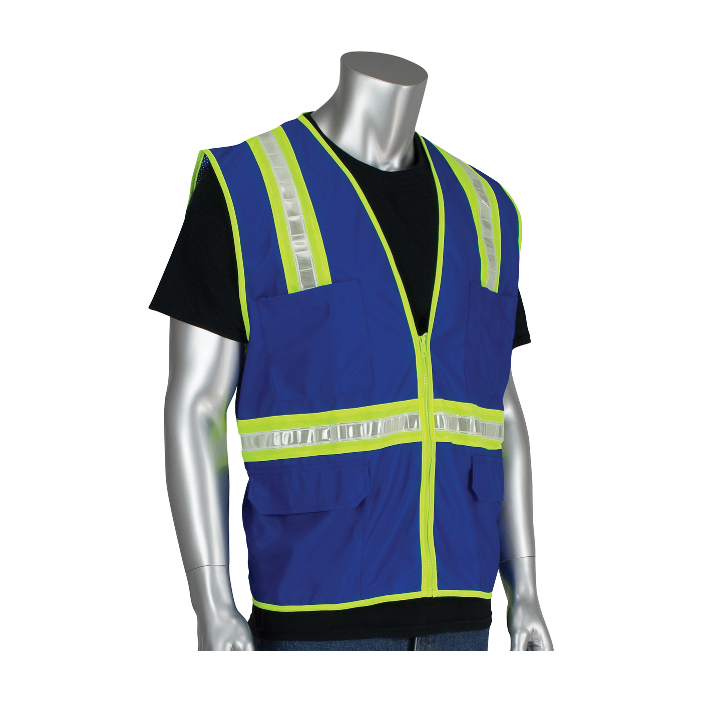 VEST SAF SURVEYOR XL BL POLYEST 52IN
