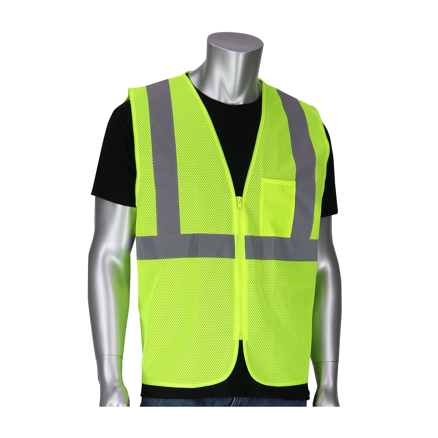 VEST SAF 2XL/3XL HI-VIZ YEL POLYEST MESH