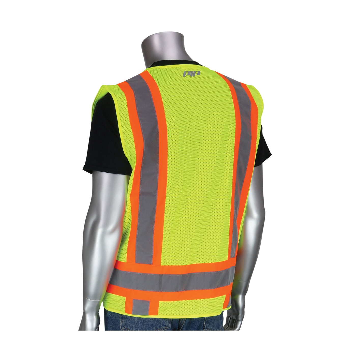 VEST SAF SURVEYOR M HI-VIZ LIME YEL SIL