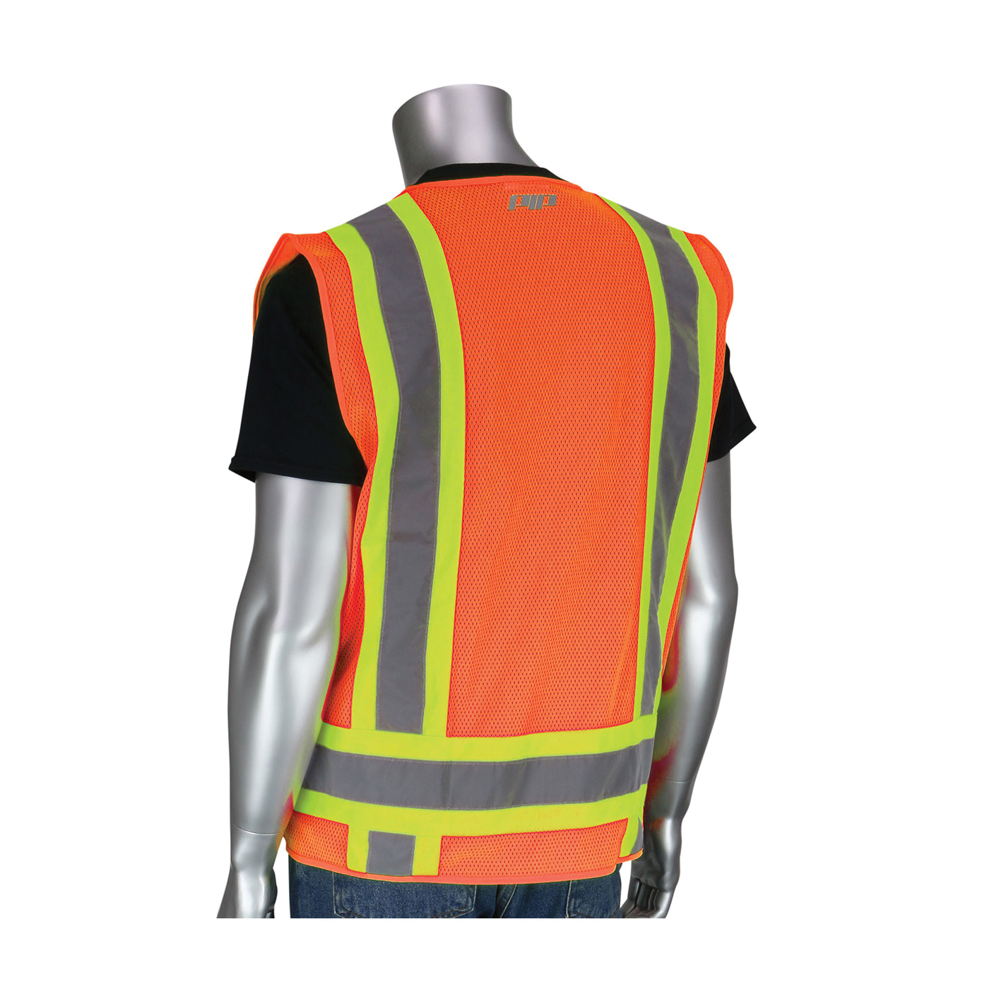 VEST SAF SURVEYOR L HI-VIZ ORN SIL 28IN