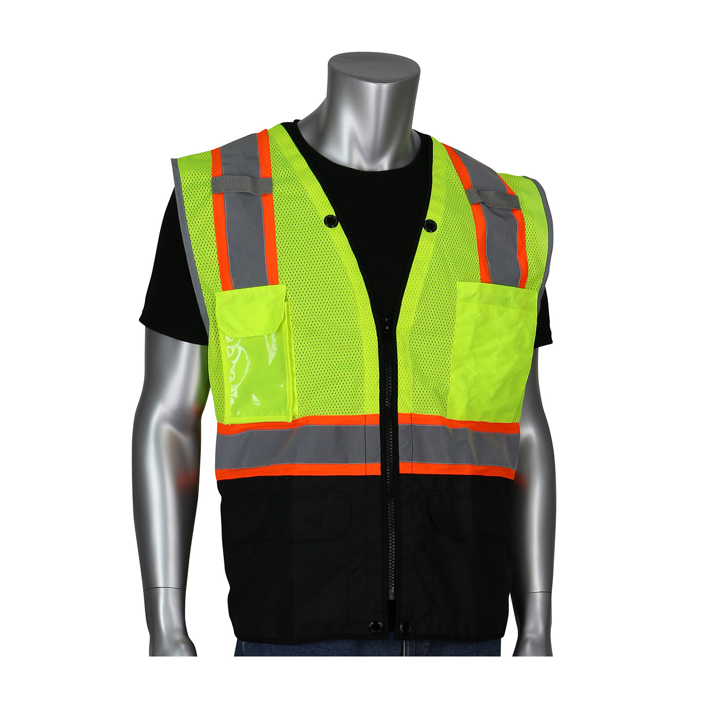VEST SURVEYORS 4XL HI-VIZ YEL ZIPPER