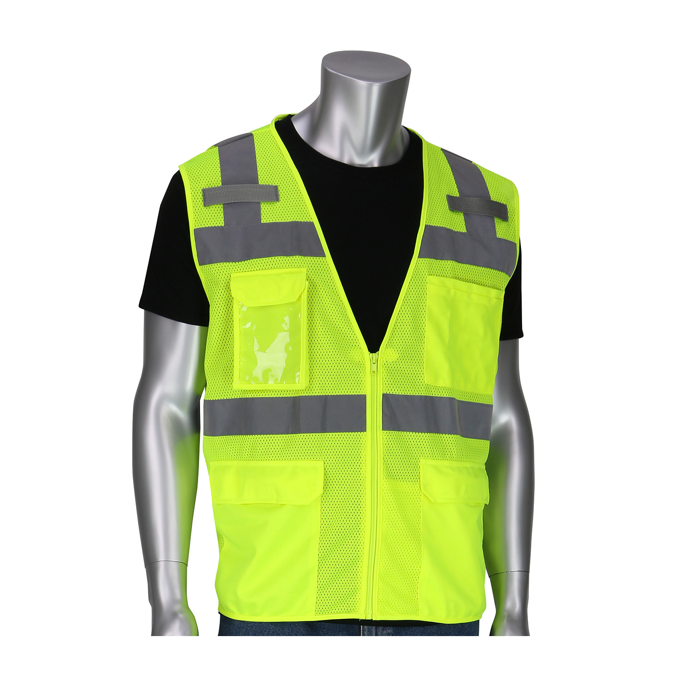 VEST SURVEYORS 2XL HI-VIZ YEL ZIPPER