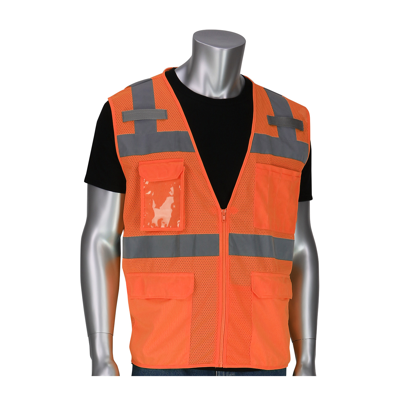 VEST SURVEYORS 3XL HI-VIZ ORN ZIPPER