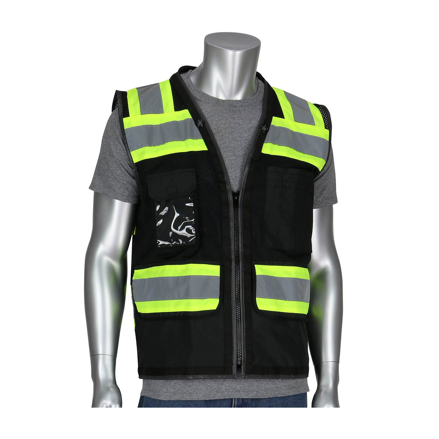 VEST SURVEYORS 4XL BK POLYEST MESH