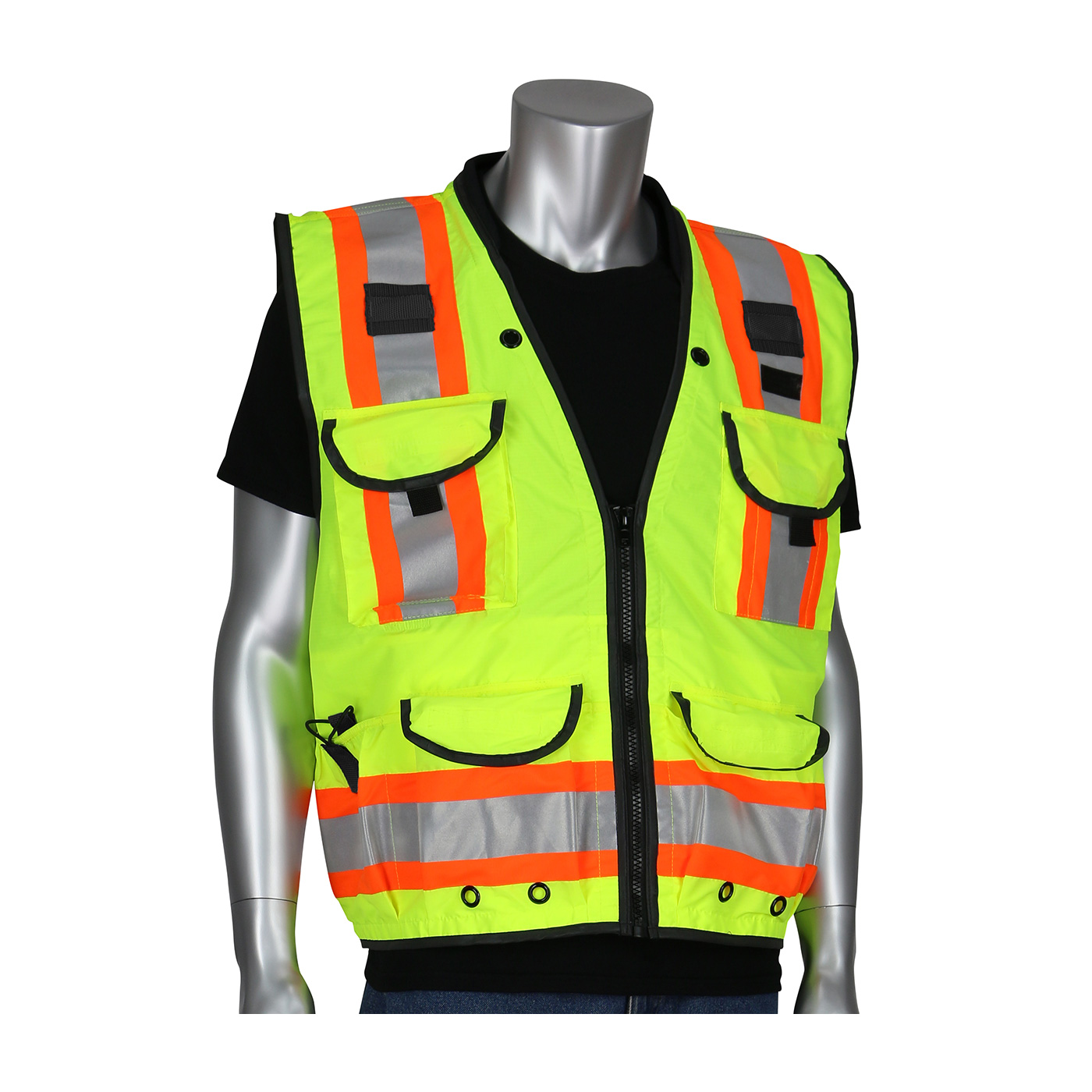 VEST SURVEYORS XL HI-VIZ YEL POLYEST