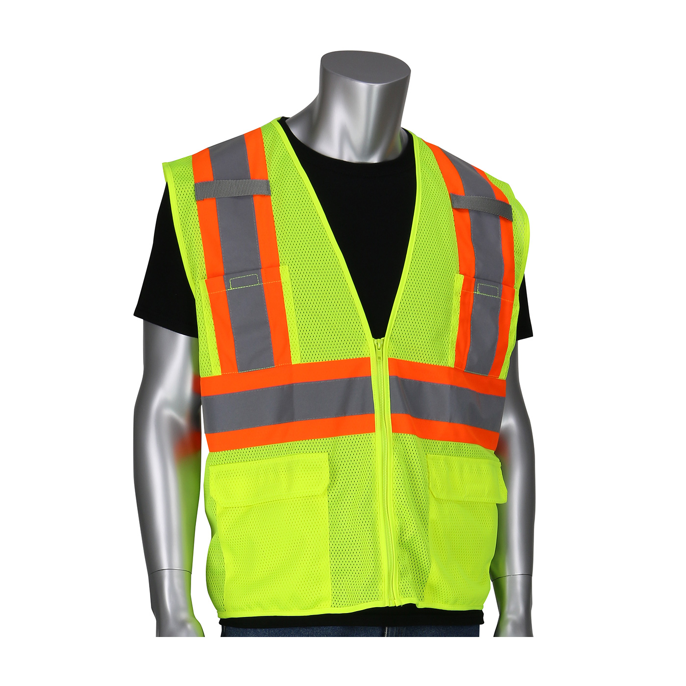 VEST SAF 5XL HI-VIZ YEL POLYEST MESH