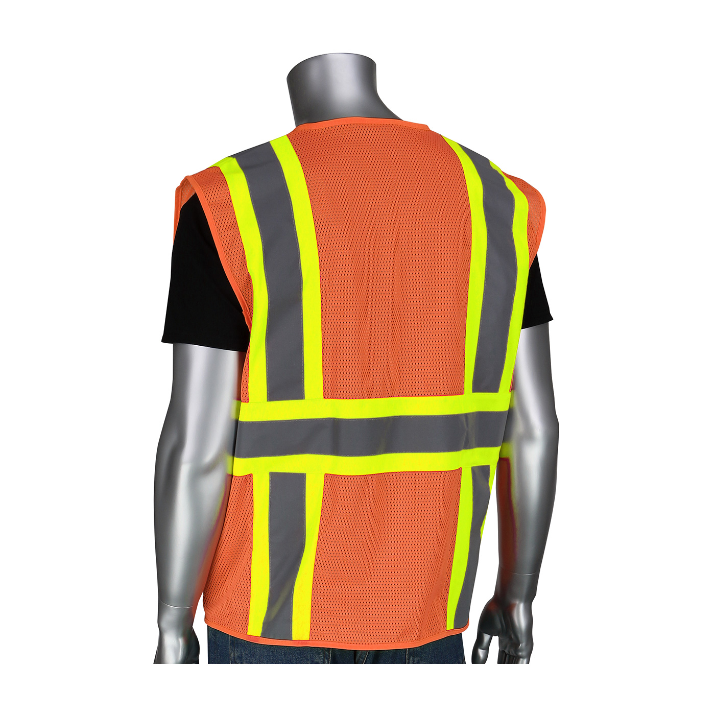 VEST SAF 4XL HI-VIZ ORN POLYEST MESH