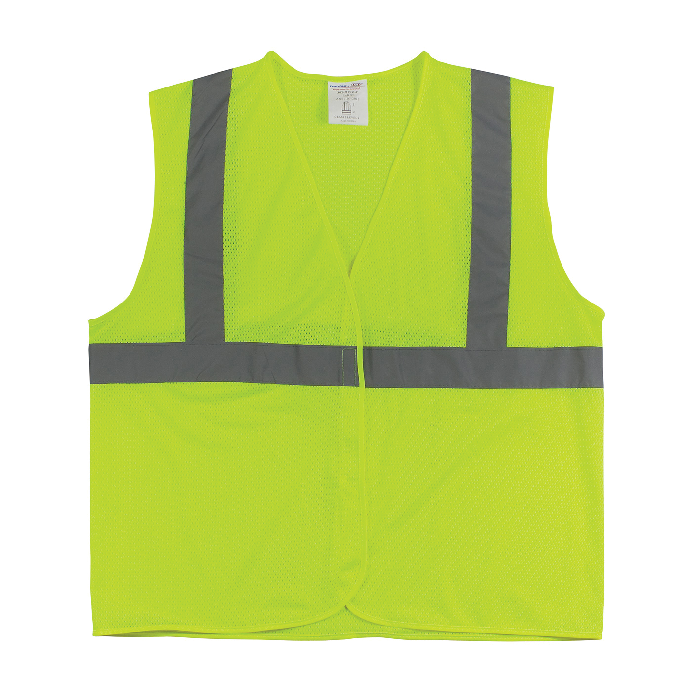 VEST SAF M HI-VIZ LIME YEL POLYEST MESH
