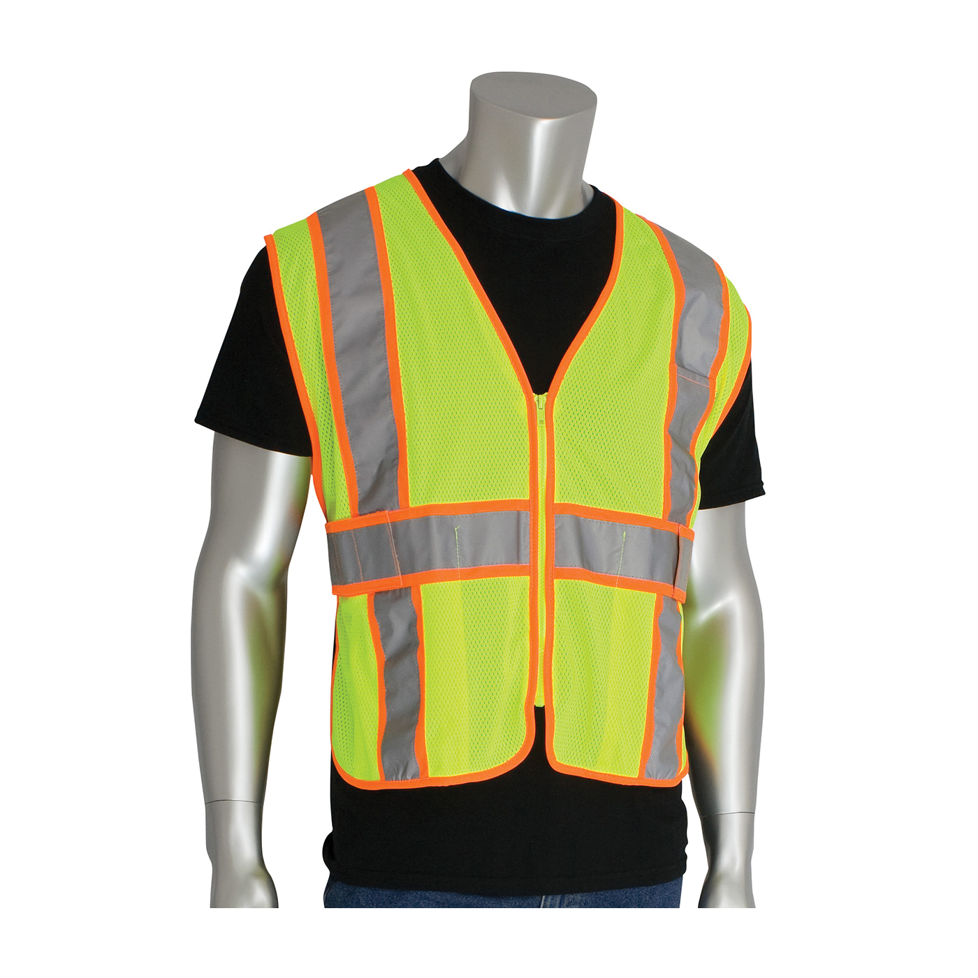 VEST SAF UNIV HI-VIZ LIME YEL POLYEST