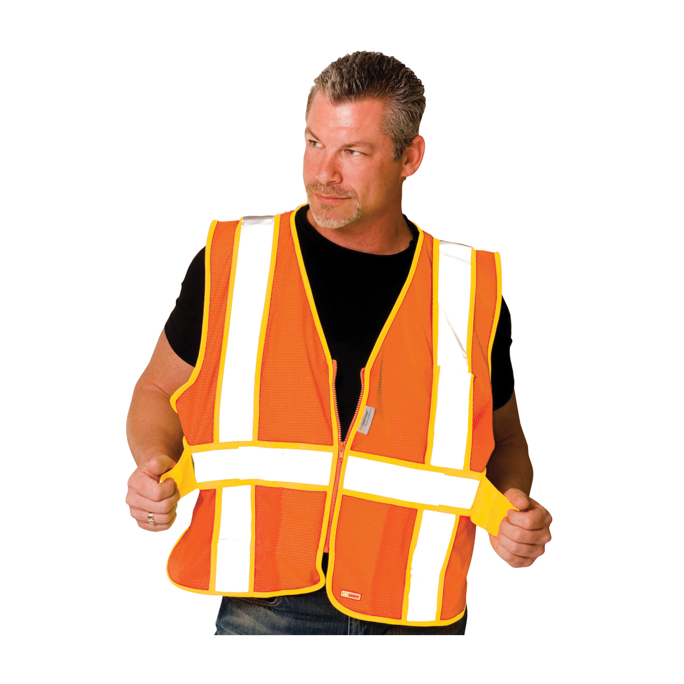 VEST SAF UNIV HI-VIZ ORN POLYEST 49.6IN
