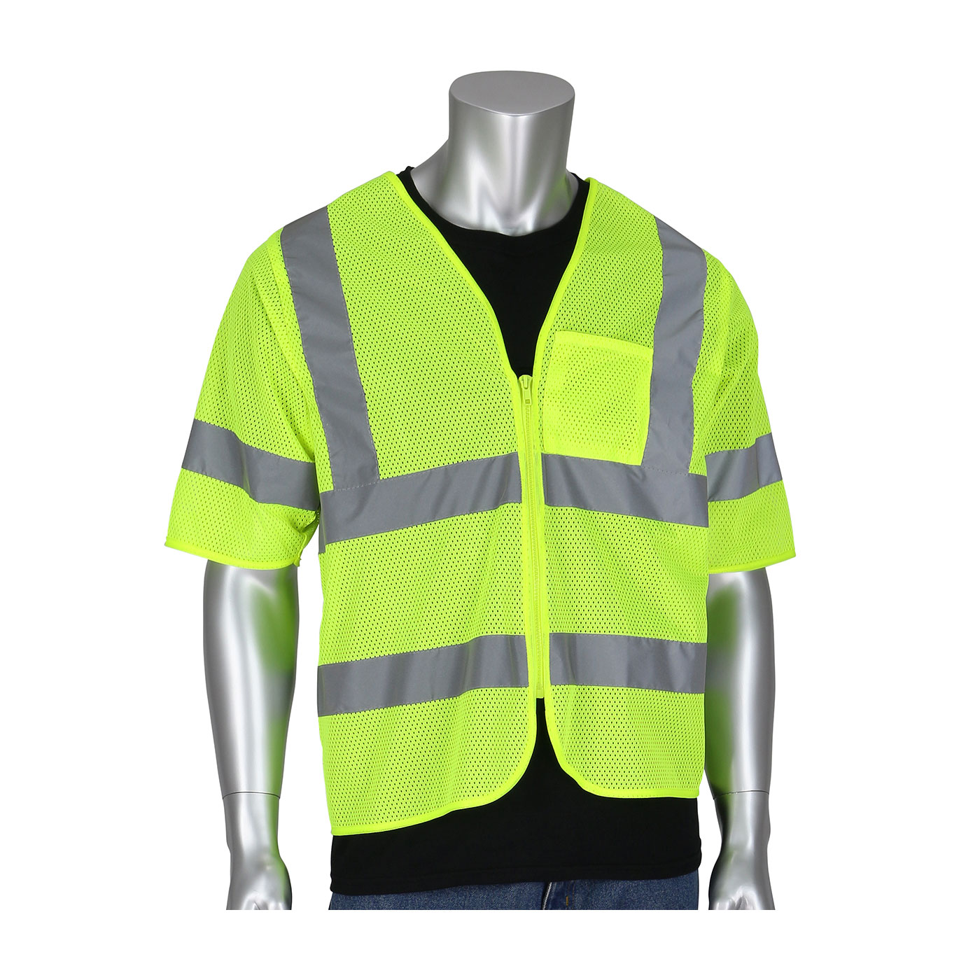 VEST SAF 6XL/7XL HI-VIZ YEL POLYEST MESH