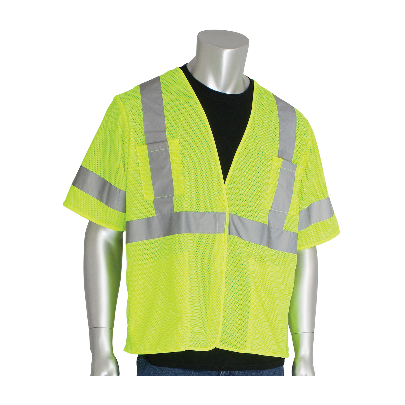 VEST SAF 6XL HI-VIZ LIME YEL SIL