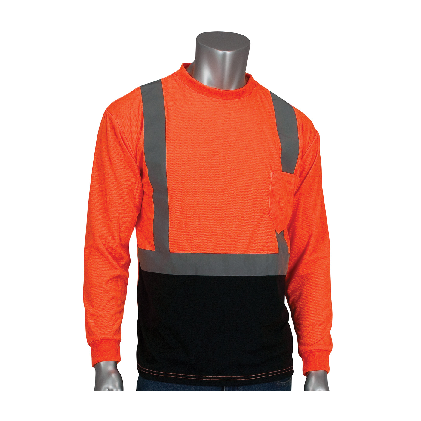 T-SHIRT NECK CREW L HI-VIZ ORN POLYEST