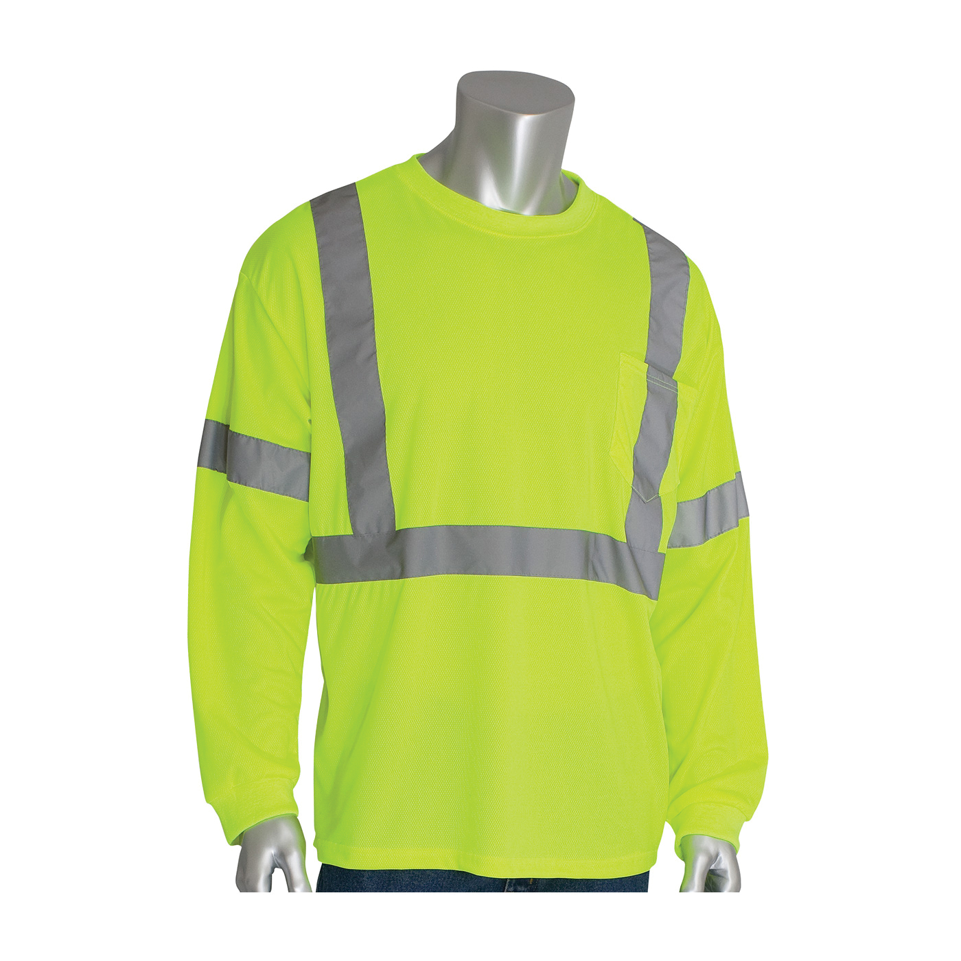 T-SHIRT NECK CREW 2XL HI-VIZ LIME YEL