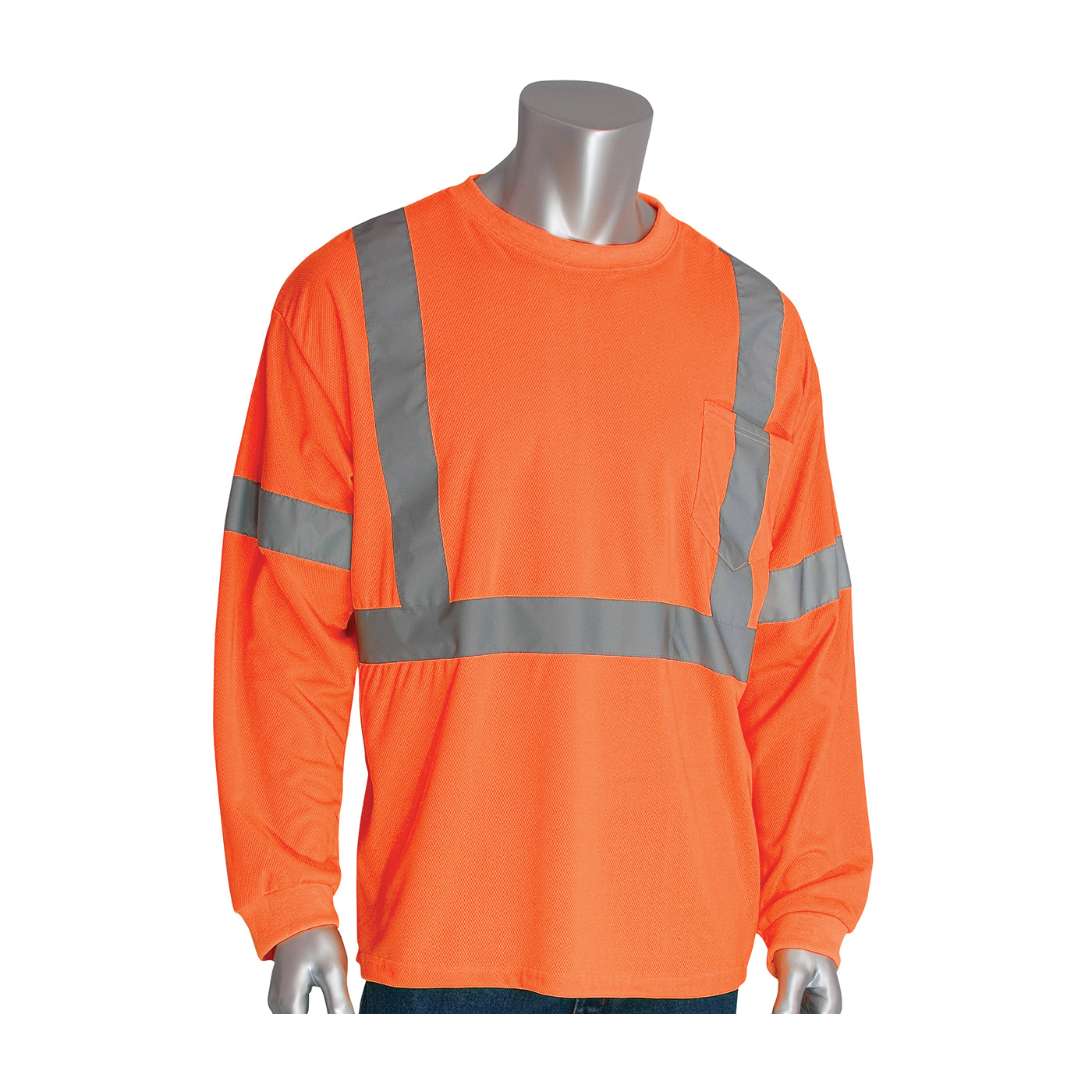 T-SHIRT NECK CREW 3XL HI-VIZ ORN 59.1IN