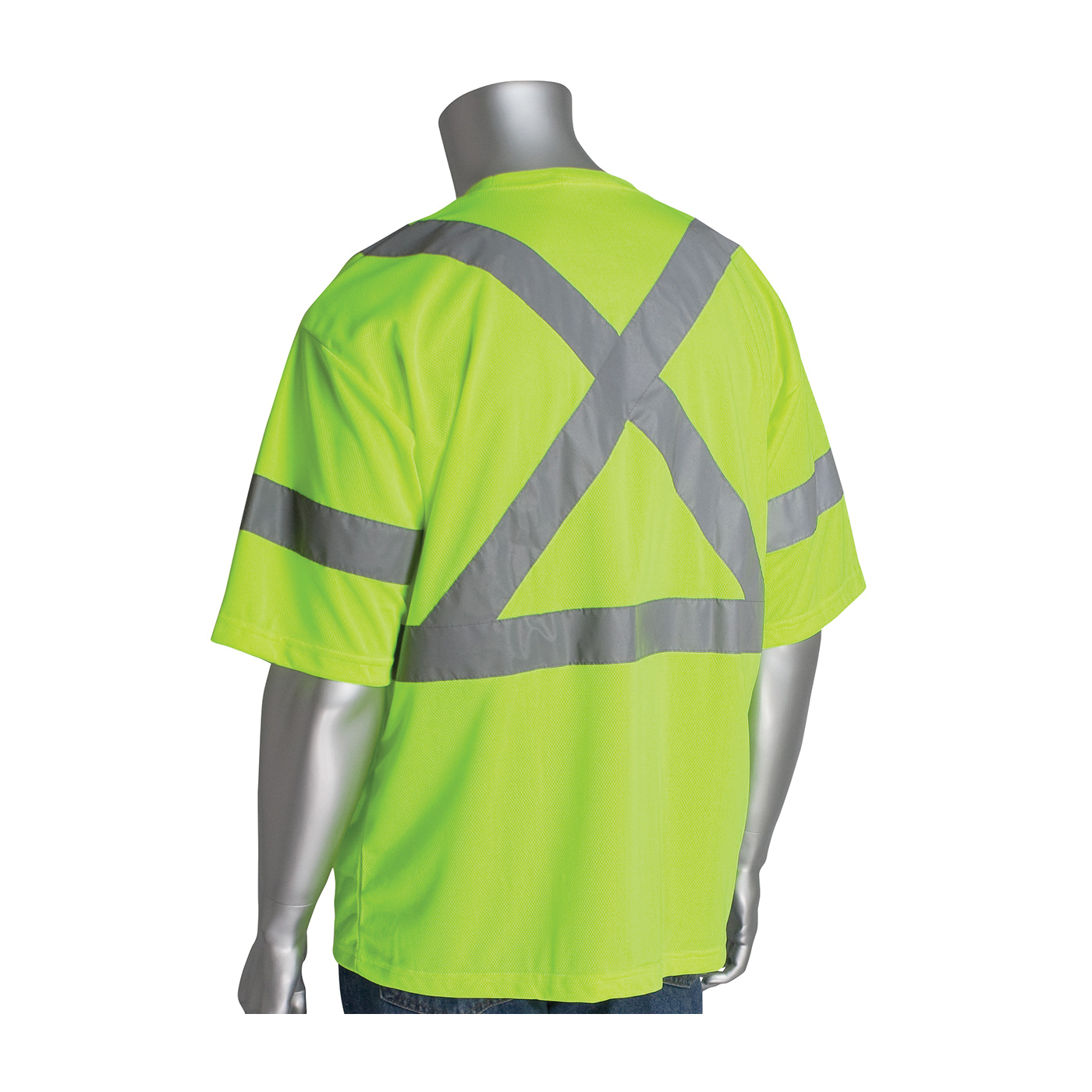 T-SHIRT NECK CREW S HI-VIZ LIME YEL 44IN