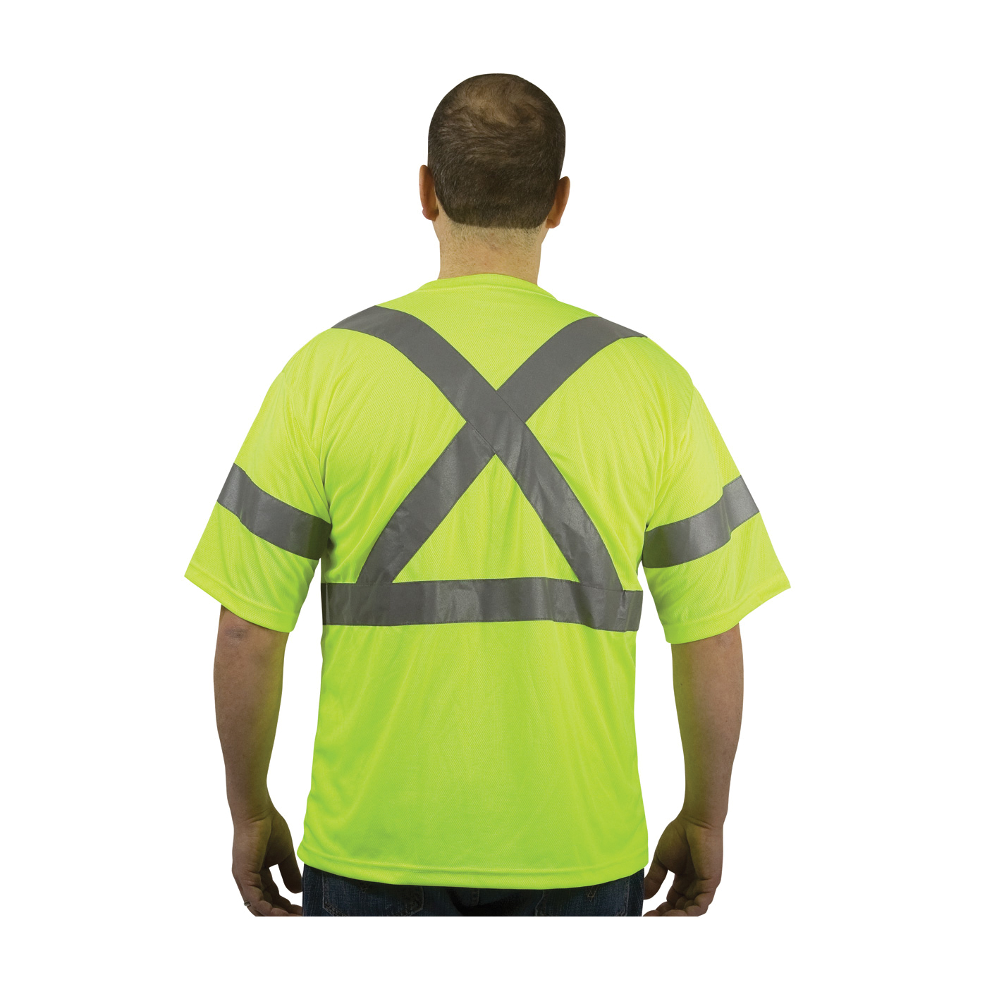 T-SHIRT NECK CREW S HI-VIZ LIME YEL 44IN