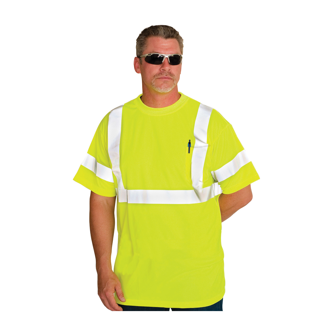 T-SHIRT NECK CREW 5XL HI-VIZ LIME YEL