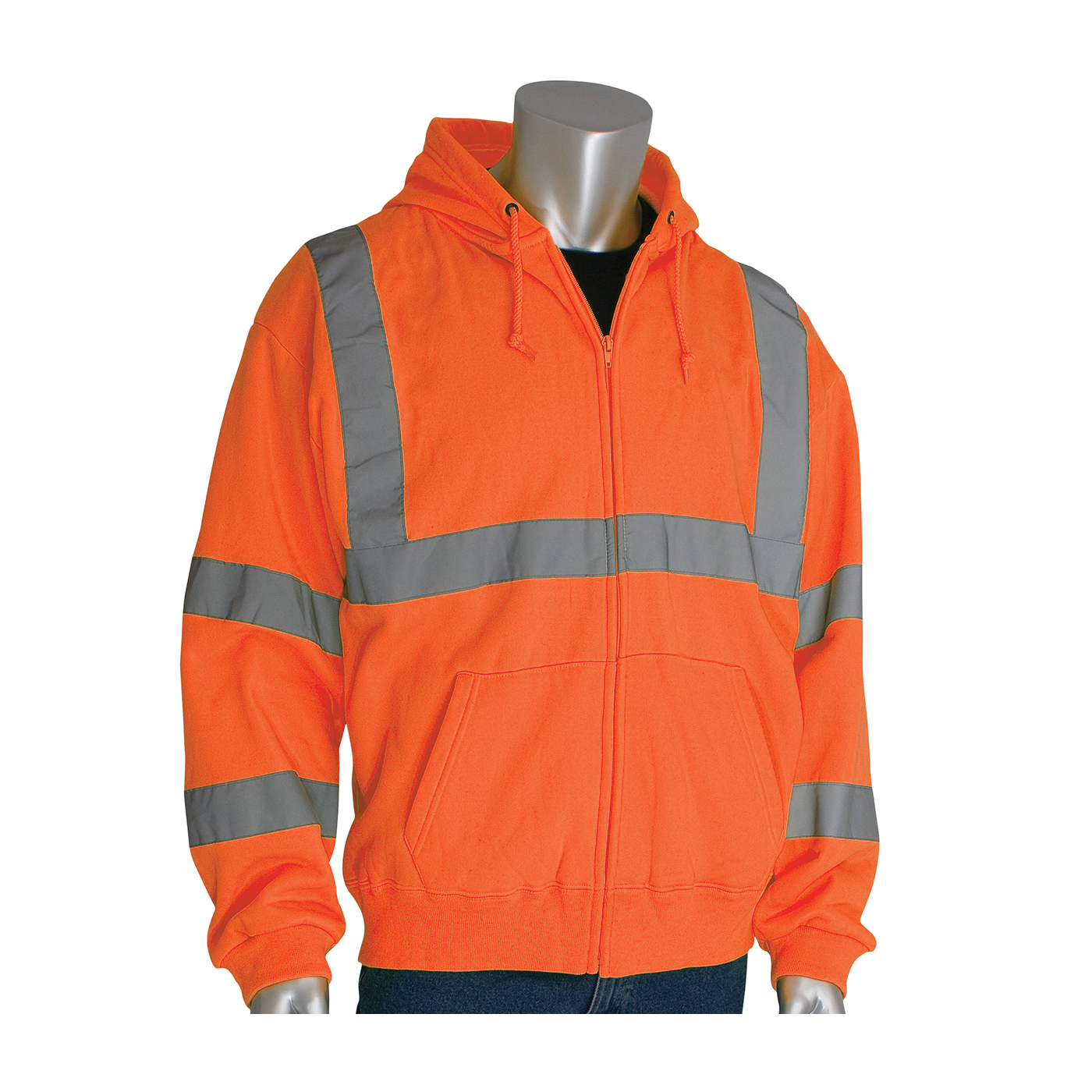 SWEATSHIRT YES L HI-VIZ ORN 27-1/2IN 8OZ