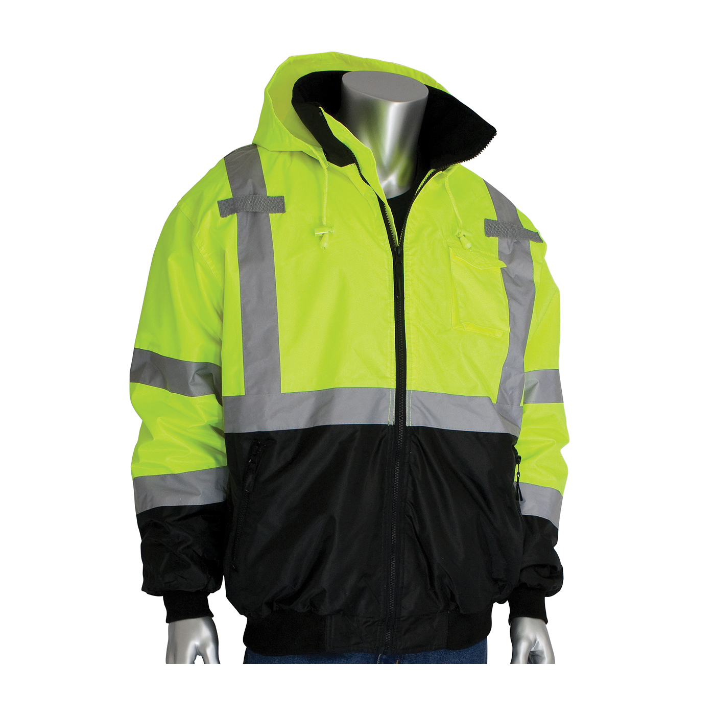 JACKET B UNISEX M HI-VIZ LIME YEL 54IN