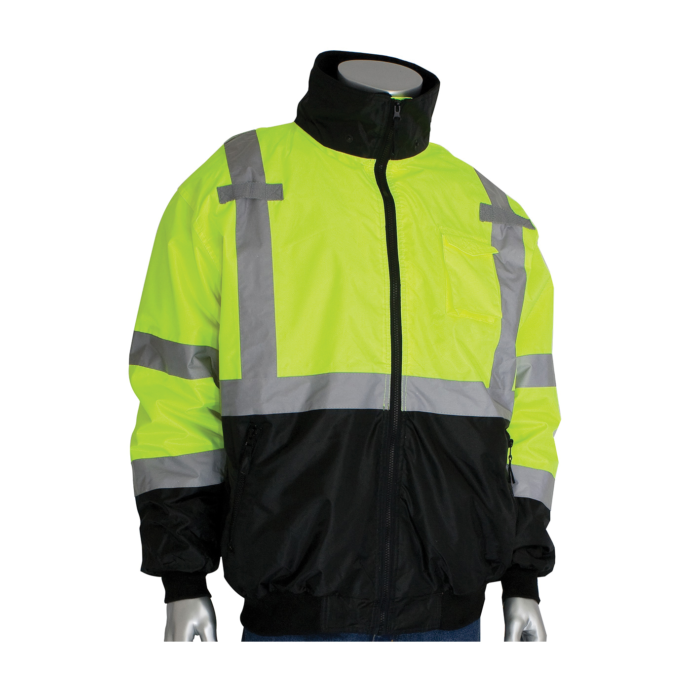 JACKET B UNISEX M HI-VIZ LIME YEL 54IN